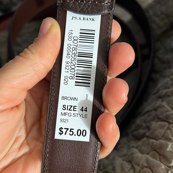 NWT jos a bank leather belt size 44 - Picture 2 of 4